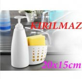 Sembol Kırılmaz Sıvı Sabunluk Sünger ve Fırça Hazneli - 1