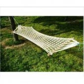 Makrome Salıncak Hamak El Örmesi Çift Katlı Tek Kişilik %100 Pamuk En 95cm Boy 2mt Taşıma Kp 150kg 5 mt Bağlama ipli - 1