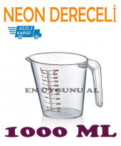 13 ADET PORTATİF NEON DERECELİ ÖLÇÜ KABI 1000 ml - 1