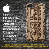 H Harf Kişiye Özel Ahşap Telefon Kapağı - Kılıfı - 1