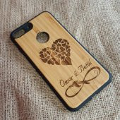 Sil003 Kişiye Özel Kırılmaz Silikon Ahşap Telefon Kılıf-Kapak - 1