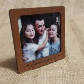 ÇERÇEVE012 Kişiye Özel Ayaklı Ahşap Mini Resim Çerçevesi - 1