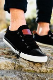 UNISEX CİFT KOMBİNİ SİYAH KETEN GÜNLÜK SPOR AYAKKABI - 3