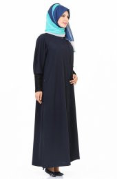 Vivezza Kol Manşet Dantelli Ferace 6711-LACİVERT - 6