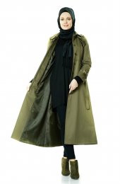 Vivezza Mono Ön Arka Pelerin KAP 6743-02 HAKİ - 3