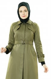 Vivezza Mono Ön Arka Pelerin KAP 6743-02 HAKİ - 4