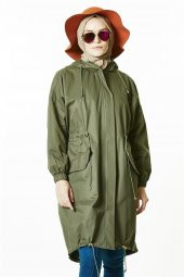 Vivezza KAPŞONLU BAĞCIKLI TRENÇ TUNİK 6795-06 HAKİ - 1