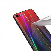 iPhone 8 Plus Kılıf Gravity Cam Kılıf Mavi + Temperli Ekran Korum - 4