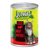 Jungle Kedi 415 gr Biftekli Konserve 24 Adet - 3