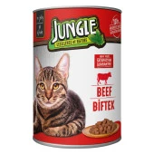 Jungle Kedi 415 gr Biftekli Konserve 24 Adet - 4
