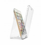 iPhone 8 Plus Kılıf 360 Şeffaf Tam Koruma Silikon Kılıf - 1
