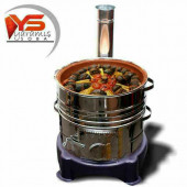 Ys YARAMIŞ guvec mangal gozleme saclı ızgaralı  soba mangal kamp çadır sobası eko takım - 7