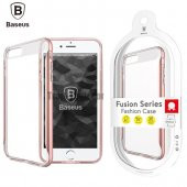 Baseus Fashion iPhone 8 Plus Kılıf Kenarları Renkli Şeffaf Siliko - 1