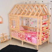 Markaawm Montessori Çocuk Yatak Raf Çam 90X190 Karyola Menekşe - 3