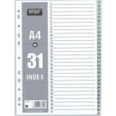 KRAF SEPERATOR PLASTIK A4 1-31 RAKAM (1031) - 1