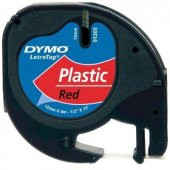 DYMO LETRATAG PLASTIK SERIT ETIKET KIRMIZI (91203) - 1