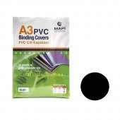 MAPI CILT KAPAGI PVC A3 160 MIC OPAK SIYAH 100LU - 1
