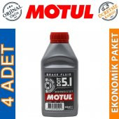 Motul Dot 5.1 500 ML Tam Sentetik Fren Hidrolik Yağı (4 Adet) - 1