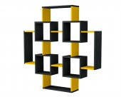 Gant Kitaplık Siyah-Sarı - 2