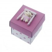 12 Adet 5x5cm Kutu Salıncakta Bebek Biblolu - 2