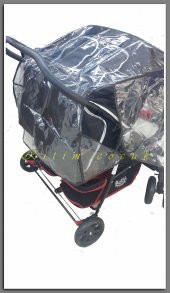Yanyana Ikiz Bebek Arabasi Yagmurlugu, Ikiz Yagmurluk, Koruma, Ortu, Cadir - 5