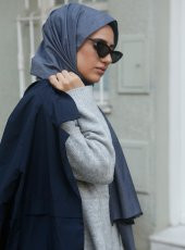 Denim Şal - Lacivert - 2
