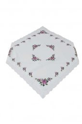 Kanaviçe Baskılı Güpürlü Fiskos Lila thumbnail 4