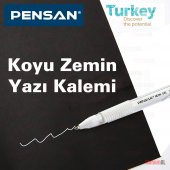 PENSAN (SİYAH DEFTER) KOYU ZEMİN YAZI KALEMİ Neon BEYAZ TÜKENMEZ - 1