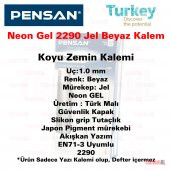 PENSAN (SİYAH DEFTER) KOYU ZEMİN YAZI KALEMİ Neon BEYAZ TÜKENMEZ - 2