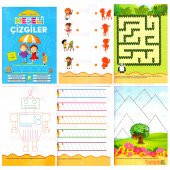 NEŞELİ ÇİZGİLER EĞİTİCİ ve ÖĞRETİCİ ÇİZGİ ALIŞTIRMALAR - 6