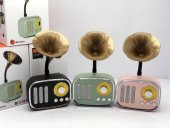 HS67 Nostaljik Mini Dekor Retro Gramofon Bluetooth/FM Radyo - 4