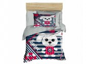 Dijital Baskılı 3d Bebek Nevresim Takımı Sailor Gri - 1