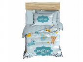 Dijital Baskılı 3d Bebek Nevresim Takımı Baby Boy Buz Mavisi - 1