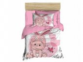 Dijital Baskılı 3d Bebek Nevresim Takımı Rabbit Baby Pembe - 1