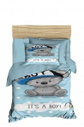 Dijital Baskılı 3d Bebek Nevresim Takımı Bear Boy Su Yeşili - 2