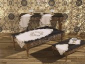 Diamond Salon Takımı 5 Parça Krem - 1
