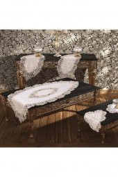 Elegance Salon Takımı 5 Parça Krem - 3