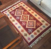 Antik Kilim Yolluk Paspas -60x90 cm - Çift Taraflı Uşak Kilimi - 1