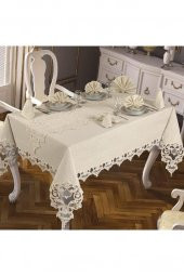 Duru Masa Örtüsü 26 Parça Krem thumbnail 3