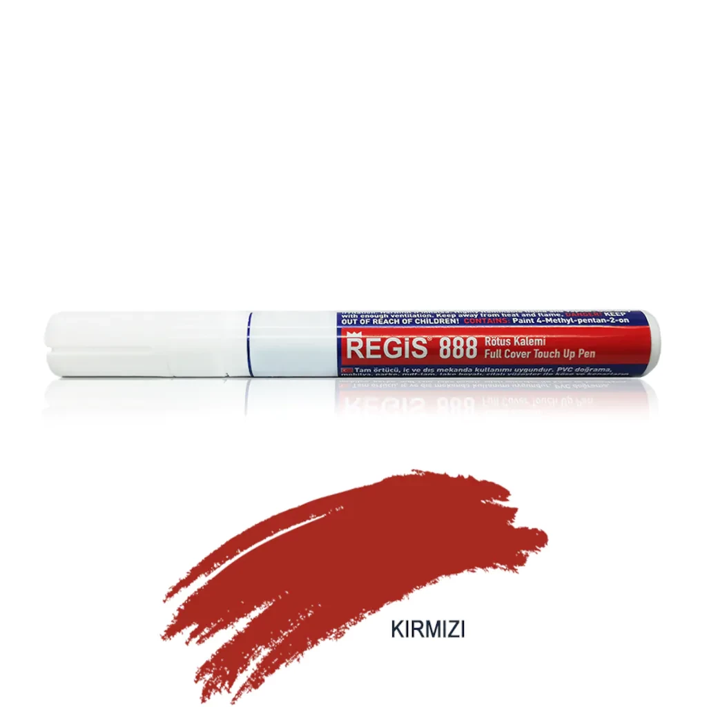ALMAN KALİTESİ REGİS KIRMIZI OTO ARAÇ KAPORTA RÖTUŞ BOYA KALEMİ - 1