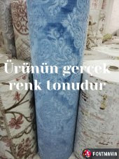 150cm eninde düz renk mavi dört mevsim halı - 1