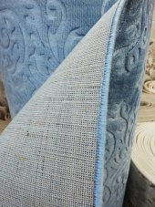 150cm eninde düz renk mavi dört mevsim halı - 6