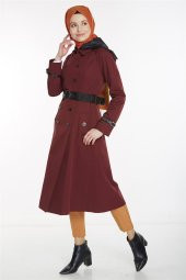 Kayra Trençkot-Bordo KA-A8-14042-26 - 4