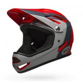 Bell Sanction Full Face Bisiklet Kaskı Siyah/Gri/Kırmızı Large thumbnail 1