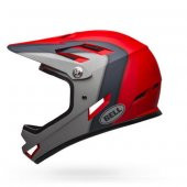 Bell Sanction Full Face Bisiklet Kaskı Siyah/Gri/Kırmızı Large thumbnail 2