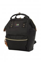Bagmori Siyah Metal Ağızlı Sırt Çantası - 2