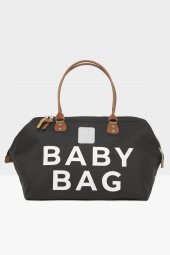 Bagmori Siyah Baby Bag Baskılı Bebek Bakım Çantası - 1