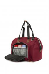 Bagmori Bordo Askılı Anne Bebek Bakım Çantası - 3