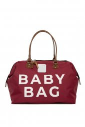 Bagmori Bordo Baby Bag Baskılı Bebek Bakım Çantası - 1