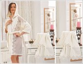 Elvira Home Balayı Kadın Bornoz Takımı - Ücretsiz Kargo (Çeyizlik, Hediyelik) - 1